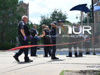 A 44-year-old male victim is being shot multiple times and killed in broad daylight at the Dearborn Homes Playground in Chicago, Illinois, U...