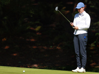 Lindy Duncan of Plantation, Florida lines up her putt on the 15th green during the second round of the KPMG Women's PGA Championship at Saha...