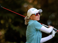 Sarah Kemp of Australia hits on the 16th tee during the second round of the KPMG Women's PGA Championship at Sahalee Country Club on Friday,...