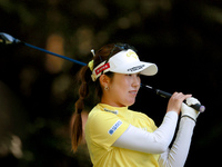 Yuna Nishimura of Japan hits from the 16th tee during the second round of the KPMG Women's PGA Championship at Sahalee Country Club on Frida...