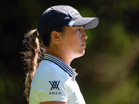 Malia Kim of Kailua, Hawaii walks from the 16th tee during the second round of the KPMG Women's PGA Championship at Sahalee Country Club on...