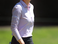 Sarah Schmelzel of Phoenix, Arizona walks to the 18th green during the second round of the KPMG Women's PGA Championship at Sahalee Country...