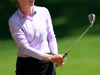 Sarah Schmelzel of Phoenix, Arizona hits on the 18th fairway during the second round of the KPMG Women's PGA Championship at Sahalee Country...