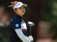 Miyu Yamashita hits from the 3rd tee during the second round of the KPMG Women's PGA Championship at Sahalee Country Club on Friday, June 21...