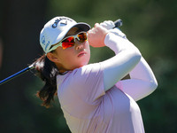 Ruoning Yin of China hits from the 3rd tee during the second round of the KPMG Women's PGA Championship at Sahalee Country Club on Friday, J...