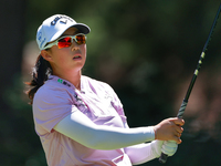 Ruoning Yin of China hits from the 3rd tee during the second round of the KPMG Women's PGA Championship at Sahalee Country Club on Friday, J...