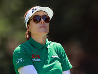 Hannah Green of Ausralia follows her shot from the 3rd tee during the second round of the KPMG Women's PGA Championship at Sahalee Country C...