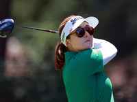 Hannah Green of Ausralia hits from the 3rd tee during the second round of the KPMG Women's PGA Championship at Sahalee Country Club on Frida...