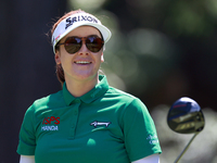 Hannah Green of Ausralia follows her shot from the 3rd tee during the second round of the KPMG Women's PGA Championship at Sahalee Country C...