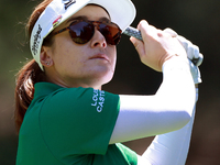 Hannah Green of Ausralia hits from the 3rd tee during the second round of the KPMG Women's PGA Championship at Sahalee Country Club on Frida...