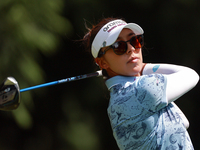 Alison Lee of Los Angeles, California hits from the 7th tee during the second round of the KPMG Women's PGA Championship at Sahalee Country...