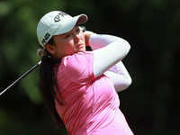 Allisen Corpuz of Kapolei, Hawaii hits from the 7th tee during the second round of the KPMG Women's PGA Championship at Sahalee Country Club...