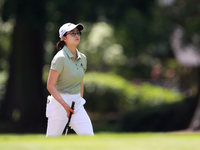 Rose Zhang of Irvine, California walks to the 6th green during the second round of the KPMG Women's PGA Championship at Sahalee Country Club...