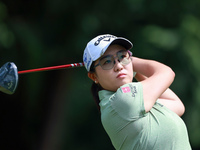 Rose Zhang of Irvine, California hits from the 7th tee during the second round of the KPMG Women's PGA Championship at Sahalee Country Club...