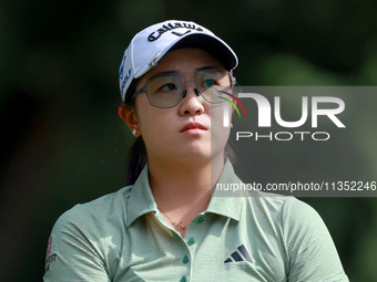 Rose Zhang of Irvine, California looks from the 7th tee during the second round of the KPMG Women's PGA Championship at Sahalee Country Club...