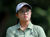 Rose Zhang of Irvine, California looks from the 7th tee during the second round of the KPMG Women's PGA Championship at Sahalee Country Club...