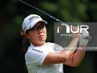 Nasa Hataoka of Japan hits from he 7th tee during the second round of the KPMG Women's PGA Championship at Sahalee Country Club on Friday, J...