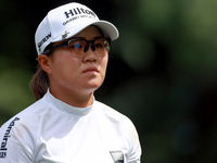 Nasa Hataoka of Japan walks from the 7th tee during the second round of the KPMG Women's PGA Championship at Sahalee Country Club on Friday,...