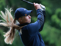 Frida Kinhult of Sweden tees off on the 11th hole during Day Three of the KPMG Women's PGA Championship at Sahalee Country Club in Sammamish...