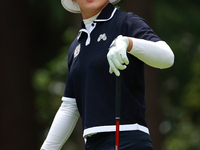 Amy Yang of Republic of Korea tees off on the third hole during Day Three of the KPMG Women's PGA Championship at Sahalee Country Club in Sa...