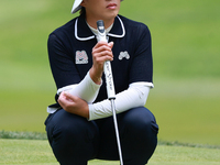 Amy Yang of Republic of Korea waits on the 5th green during Day Three of the KPMG Women's PGA Championship at Sahalee Country Club in Sammam...