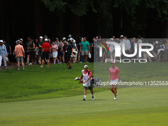 Lexi Thompson of the United States walks on the 8th hole during Day Three of the KPMG Women's PGA Championship at Sahalee Country Club in Sa...