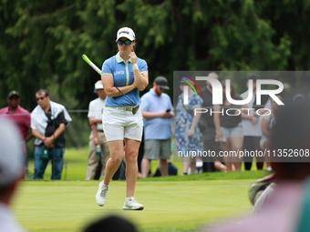 Leone Maguire of Ireland walks on the 8th green during Day Three of the KPMG Women's PGA Championship at Sahalee Country Club in Sammamish,...