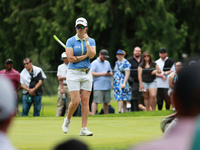 Leone Maguire of Ireland walks on the 8th green during Day Three of the KPMG Women's PGA Championship at Sahalee Country Club in Sammamish,...