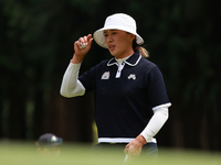 Amy Yang of Republic of Korea acknowledges the gallery at the 9th green after her birdie during Day Three of the KPMG Women's PGA Championsh...