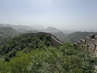 The Jinshanling Great Wall is being seen under sandstorm pollution in Chengde, China, on June 22, 2024. (