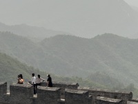 The Jinshanling Great Wall is being seen under sandstorm pollution in Chengde, China, on June 22, 2024. (