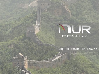 The Jinshanling Great Wall is being seen under sandstorm pollution in Chengde, China, on June 22, 2024. (