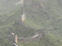 The Jinshanling Great Wall is being seen under sandstorm pollution in Chengde, China, on June 22, 2024. (