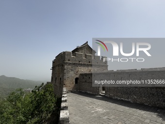 The Jinshanling Great Wall is being seen under sandstorm pollution in Chengde, China, on June 22, 2024. (