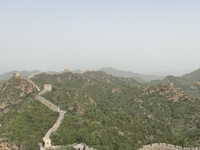 The Jinshanling Great Wall is being seen under sandstorm pollution in Chengde, China, on June 22, 2024. (