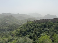 The Jinshanling Great Wall is being seen under sandstorm pollution in Chengde, China, on June 22, 2024. (