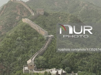 The Jinshanling Great Wall is being seen under sandstorm pollution in Chengde, China, on June 22, 2024. (