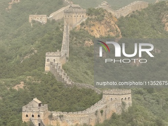 The Jinshanling Great Wall is being seen under sandstorm pollution in Chengde, China, on June 22, 2024. (