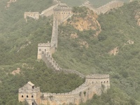 The Jinshanling Great Wall is being seen under sandstorm pollution in Chengde, China, on June 22, 2024. (