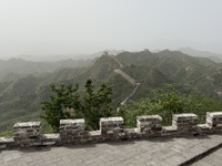 The Jinshanling Great Wall is being seen under sandstorm pollution in Chengde, China, on June 22, 2024. (