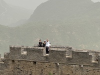 The Jinshanling Great Wall is being seen under sandstorm pollution in Chengde, China, on June 22, 2024. (