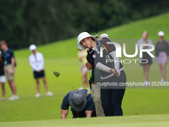 Amy Yang of Republic of Korea follows her shot toward the 18th green during Day Three of the KPMG Women's PGA Championship at Sahalee Countr...