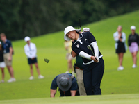 Amy Yang of Republic of Korea follows her shot toward the 18th green during Day Three of the KPMG Women's PGA Championship at Sahalee Countr...