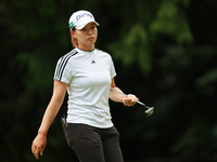 Hinako Shibuno of Japan walks on the 7th hole during Day Three of the KPMG Women's PGA Championship at Sahalee Country Club in Sammamish, Wa...