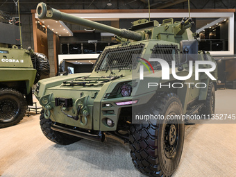 VILLEPINTE, FRANCE - JUNE 21: 
The Otokar Akrep II, a Turkish multi-role vehicle on display at the Eurosatory Defense and Security expo, on...