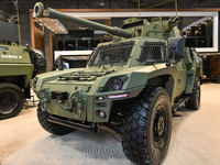 VILLEPINTE, FRANCE - JUNE 21: 
The Otokar Akrep II, a Turkish multi-role vehicle on display at the Eurosatory Defense and Security expo, on...