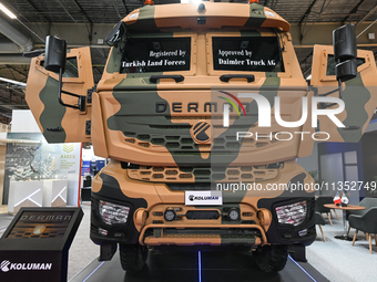 VILLEPINTE, FRANCE - JUNE 21: 
The Derman, a Turkish armored logistics vehicle, on display at the Eurosatory Defense and Security expo, on J...