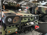 VILLEPINTE, FRANCE - JUNE 21: 
The LMV2 - Light Multirole Vehicle 4x4, on display at the Eurosatory Defense and Security expo, on June 21, 2...