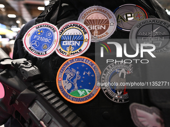 VILLEPINTE, FRANCE - JUNE 21: 
The GIGN badges, related to the elite police tactical unit of the National Gendarmerie of France, on display...