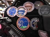 VILLEPINTE, FRANCE - JUNE 21: 
The GIGN badges, related to the elite police tactical unit of the National Gendarmerie of France, on display...